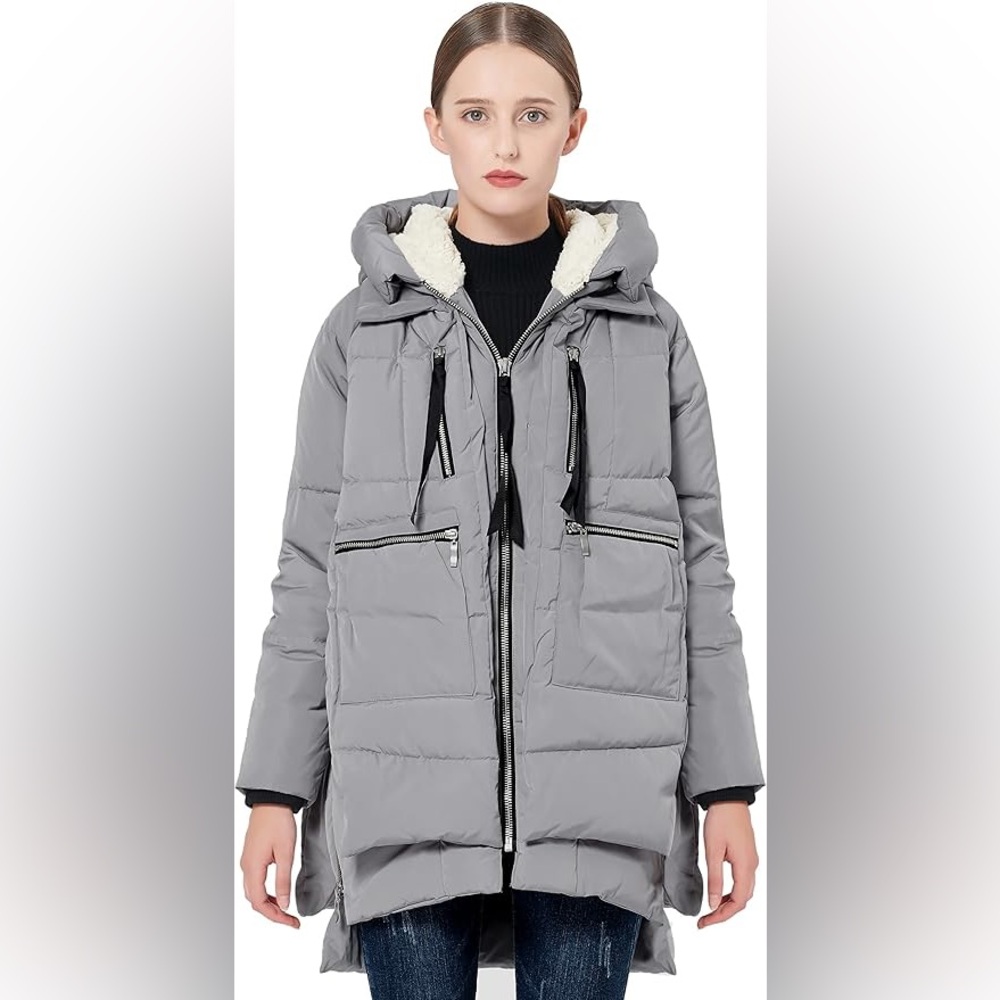 NW Orolay Women’s Thickened Down Jacket Gull Gray L